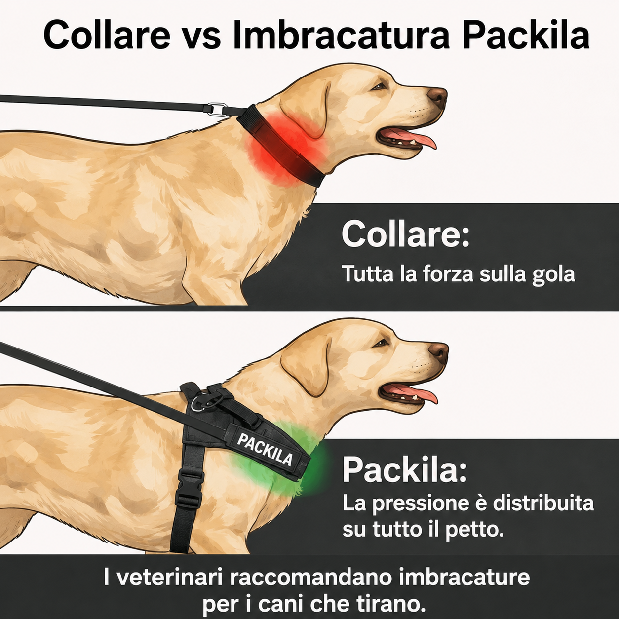 Packila Pettorina Anti-Tiro per Cani